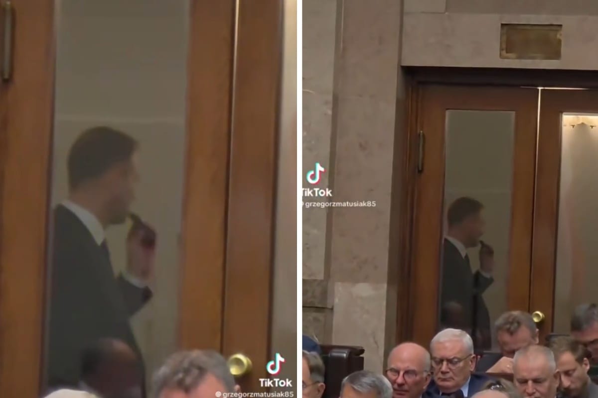 Nitras z e-papierosem w Sejmie. Puszczał dymka tuż za drzwiami sali plenarnej [WIDEO]