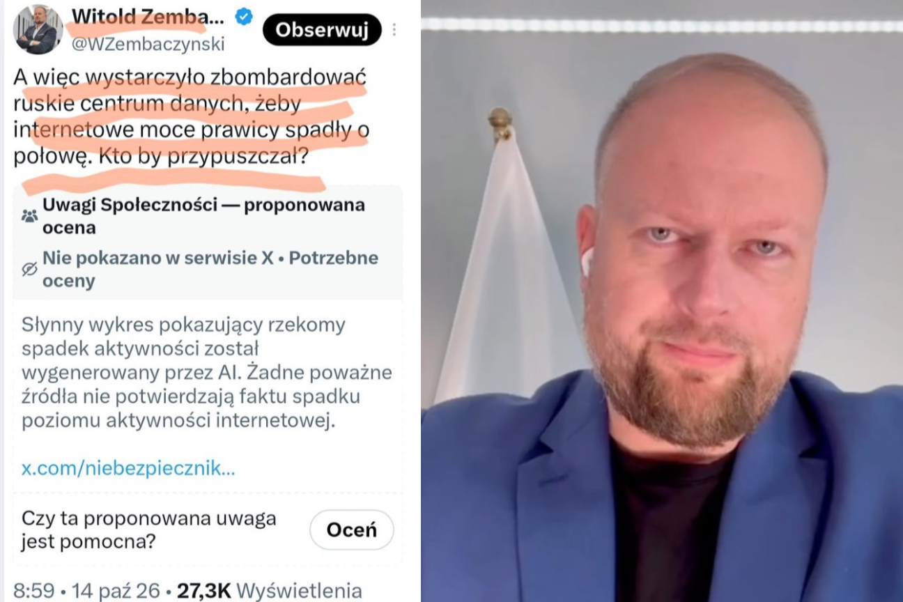 Zembaczyński triumfował po ataku na rosyjskie centra danych. To, czym się podpierał, to dopiero hit