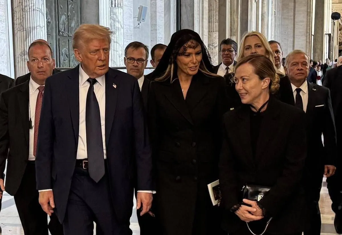 Państwo Trump i Giorgia Meloni, z Włoch