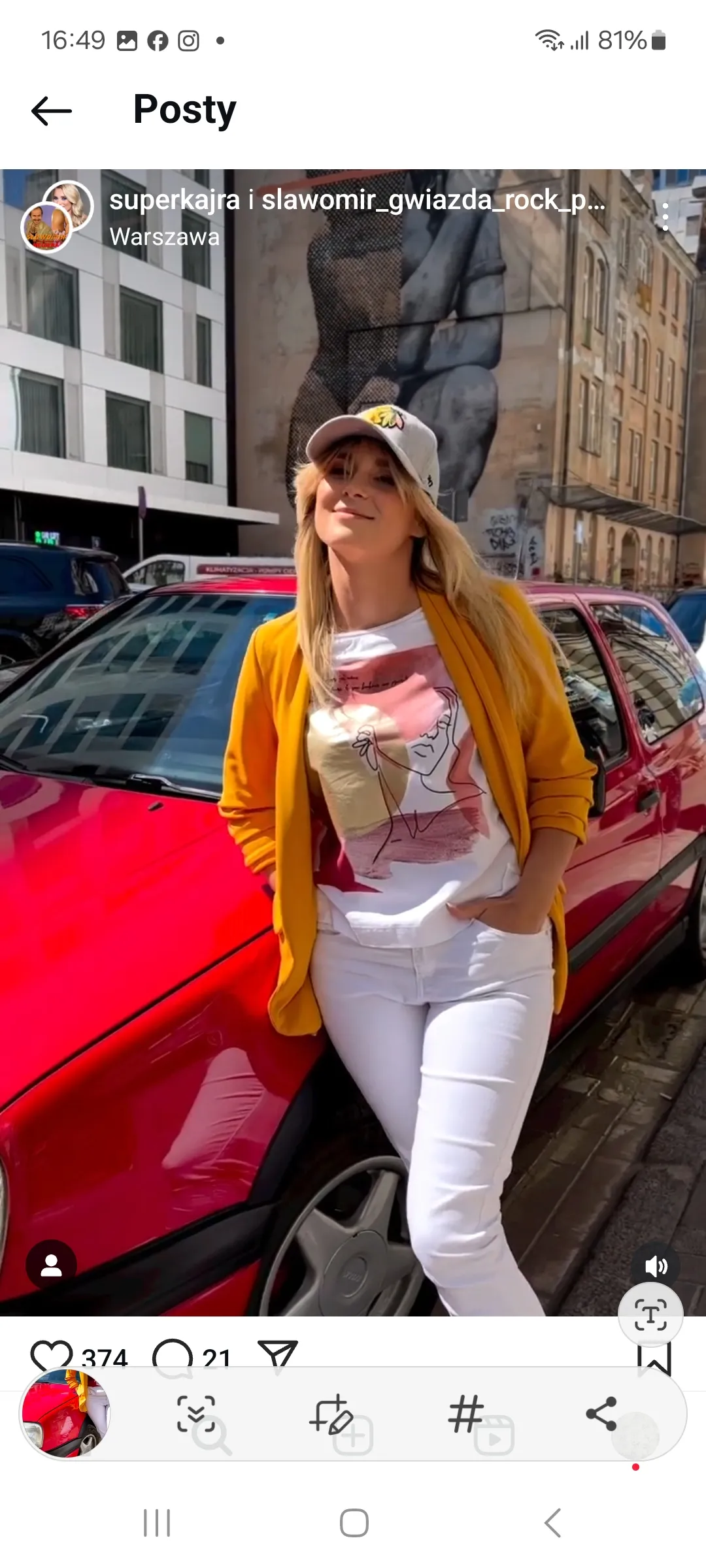 Kajra również uwielbia ich auto