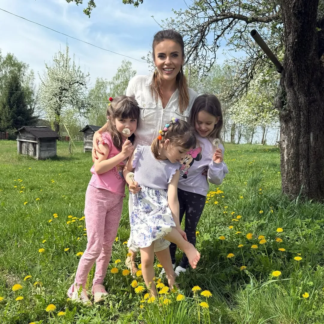 Edyta Herbuś i jej rodzina