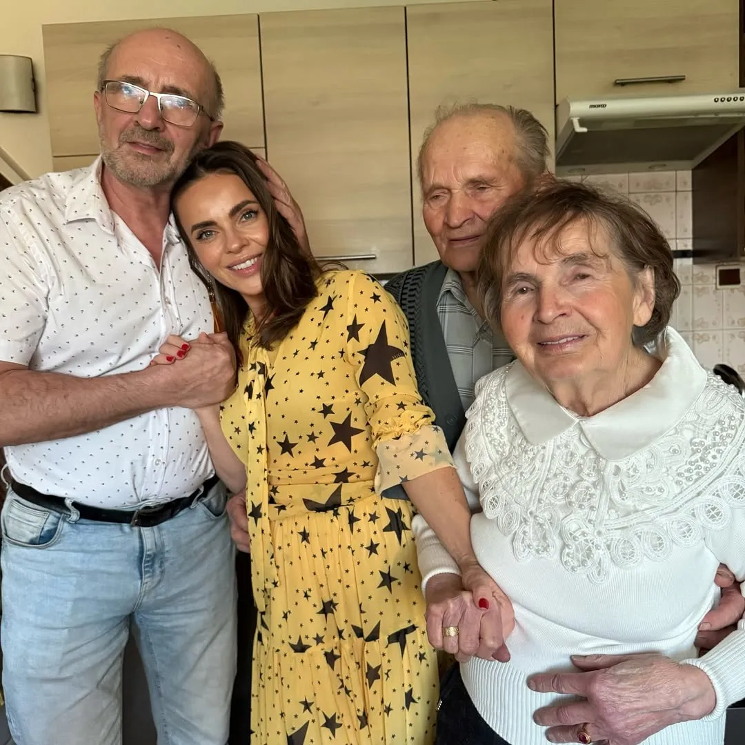 Edyta Herbuś i jej rodzina