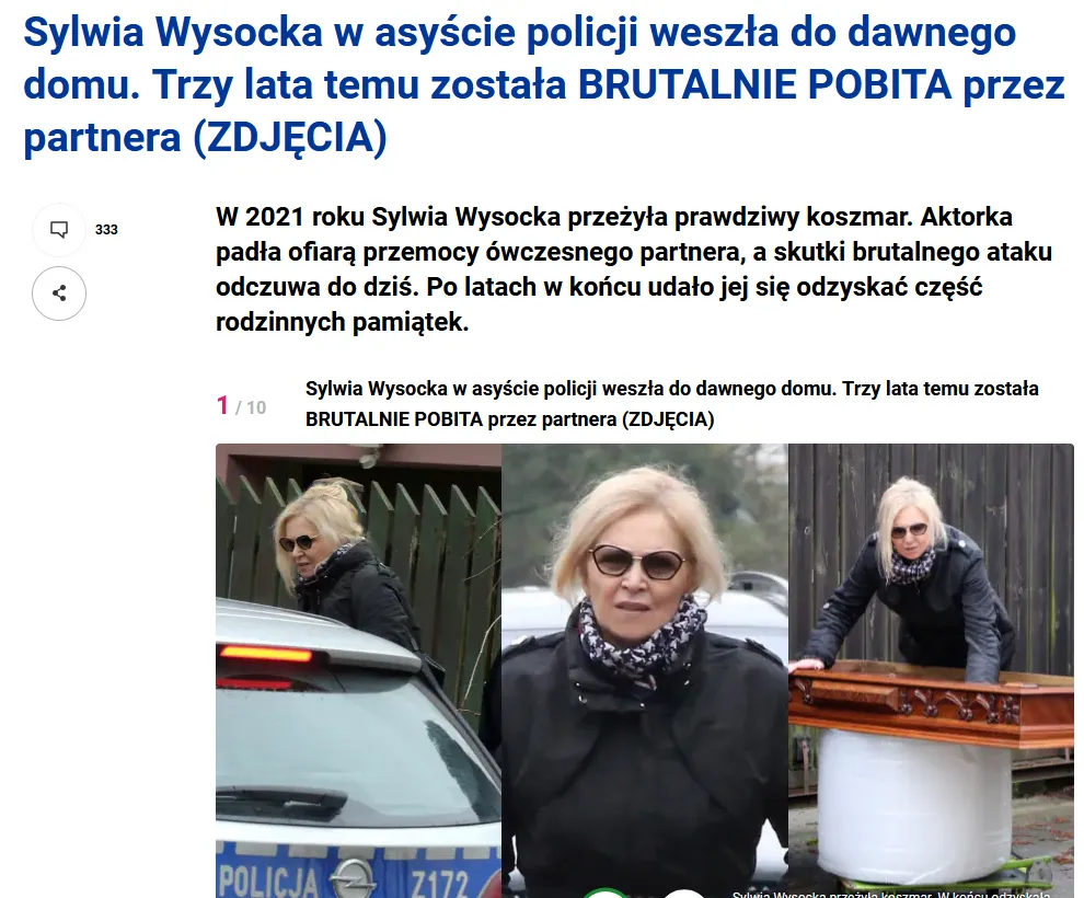 Sylwia Wysocka była boaheterką portali