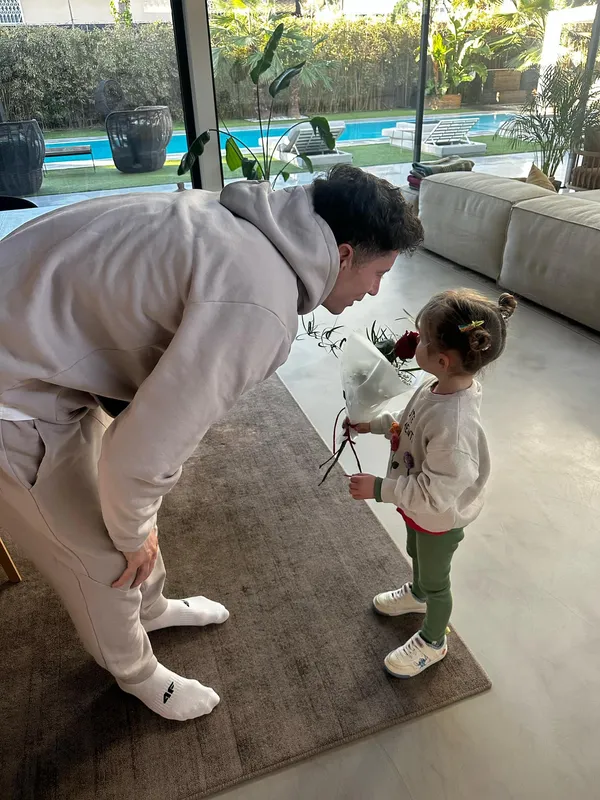 Robert Lewandowski z córką