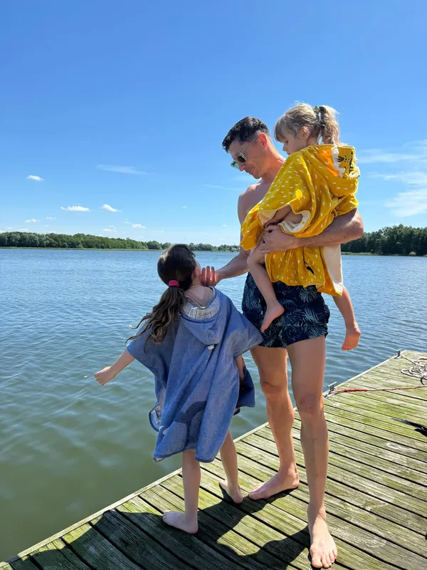 Robert Lewandowski z rodziną