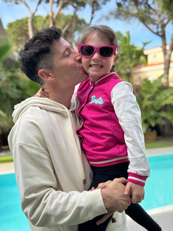 Robert Lewandowski z córką