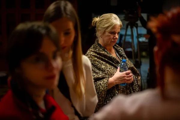 Dorota Kamińska Na planie filmu "Koma"