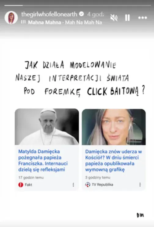 wpis Matyldy Damięckiej
