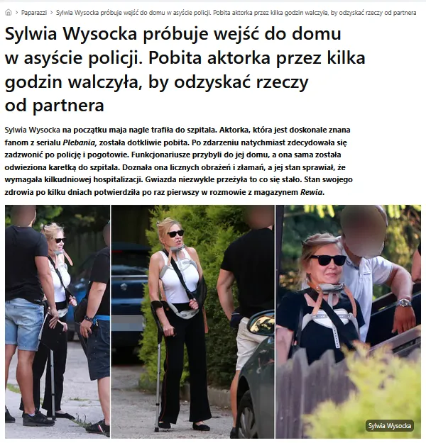 Sylwia Wysocka była boaheterką portali