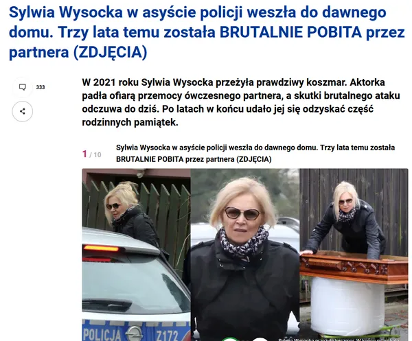 Sylwia Wysocka była boaheterką portali