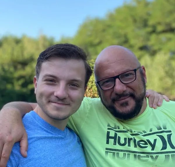 Piotr Gąsowski z synem Jakubem
