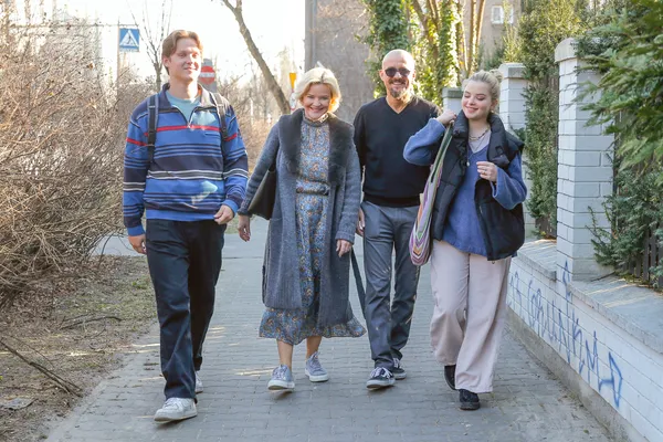 Monika Richardson z córką Zofią, byłym partnerem Kondradem Wojterkowskim i jego synem. Zobacz następne zdjęcie