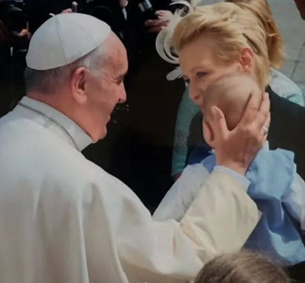 Kozuchowska z papieżem Franciszkiem