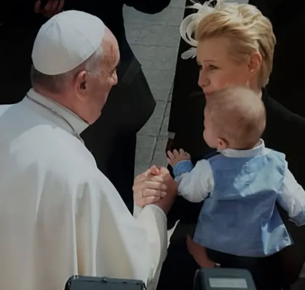 Mały Jan Franciszek otrzymał błogosławieństwo