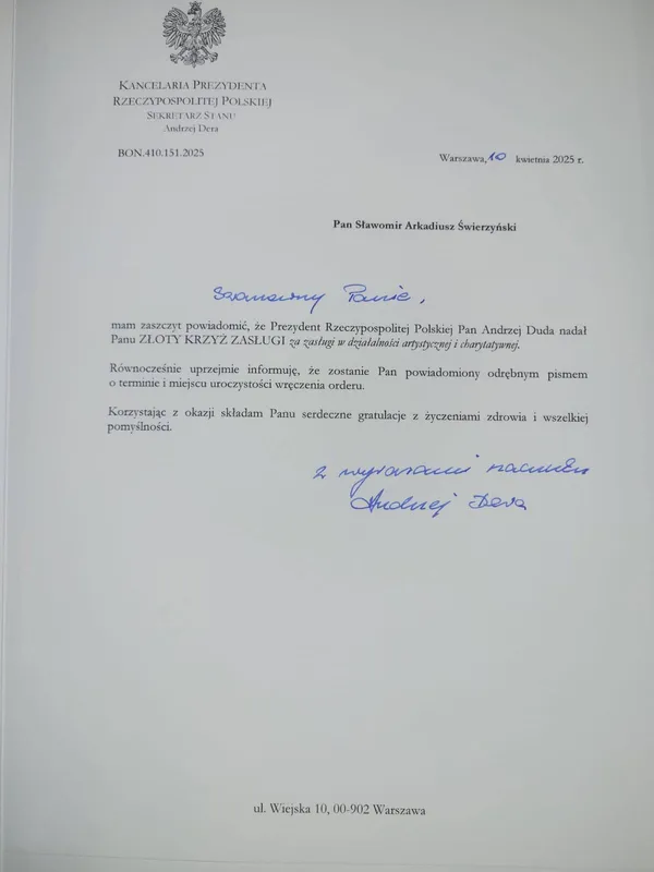 Pisma od prezydenta