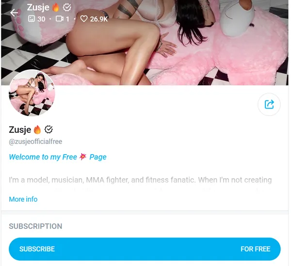 Jej profil ze zdjęciami rozbieranymi