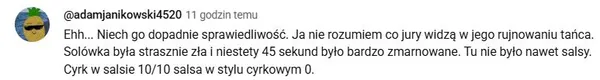 Komentarze po występie Tomasza Wolnego