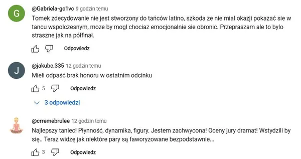 Komentarze po występie Tomasza Wolnego