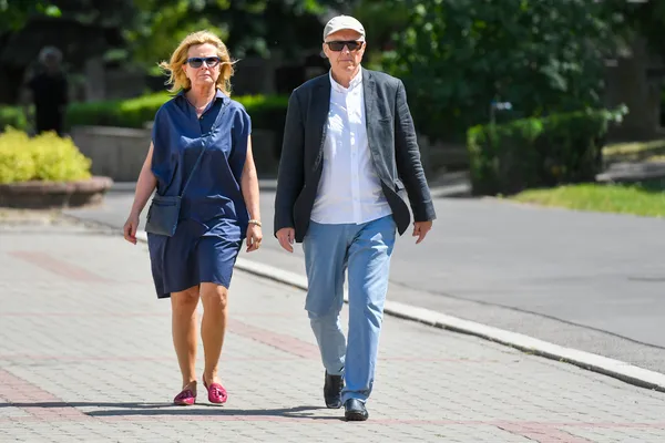 Barbara Bursztynowicz z mężem 