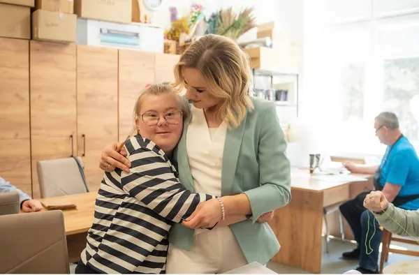 Marta Nawrocka na spotkaniu z podopiecznymi fundacji "Gramy z Tobą"