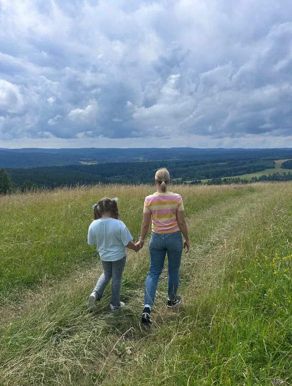 Marta Nawrocka z córką Kasią