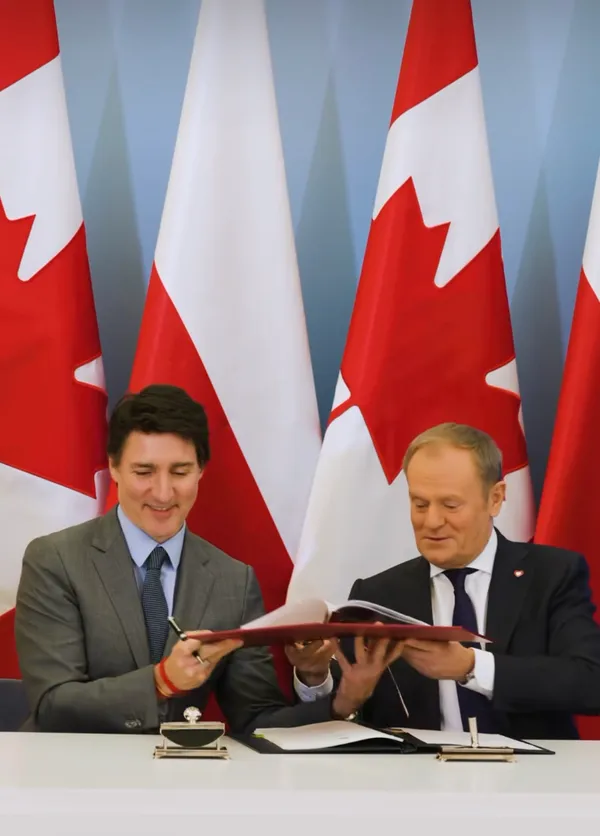 Justin Trudeau z Donaldem Tuskiem