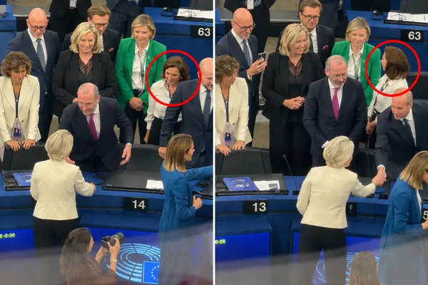 Chcieli przywitać się z von der Leyen. Borecki: „Nawet nie zauważyła” [WIDEO]