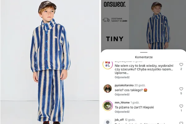 „Pasiak” dla dziecka. Internauci oburzeni: „Strój dla więźnia Auschwitz?”
